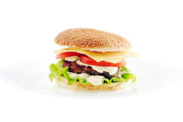 hamburger with cutlet