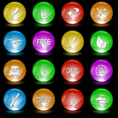 Vector set of computer keys