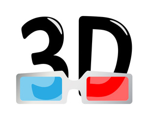 Illustration of 3D glasses