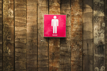 Men toilet sign