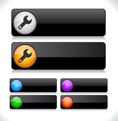 Buttons for web. Vector.