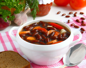 Soup of red beans.