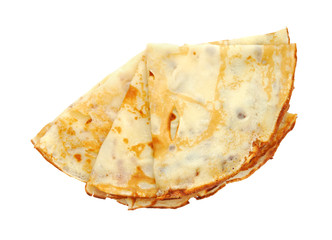 Pancakes isolated on white background