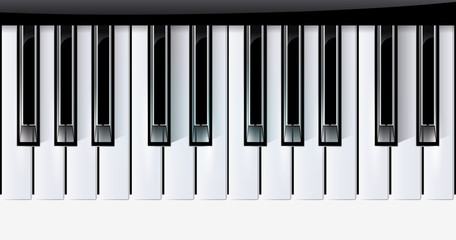 Vector keys piano music instrument. eps10 with transparency © fet