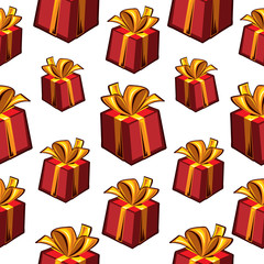 Gift boxes seamless pattern.