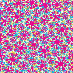 Colorful splashes seamless pattern.