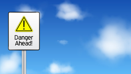 Danger Ahead Road Sign