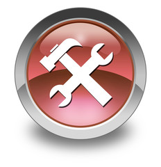 Fototapeta premium Red Glossy Pictogram 