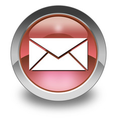 Red Glossy Pictogram "E-Mail"