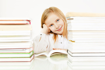 girl reading book