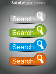 Set of vector search buttons