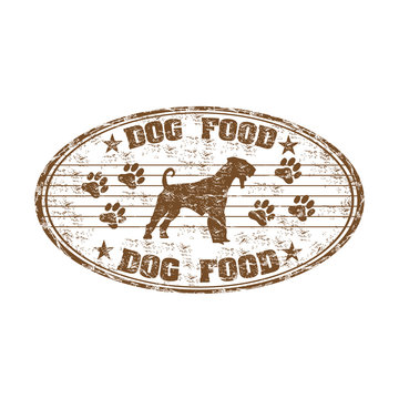 Dog Food Rubber Stamp