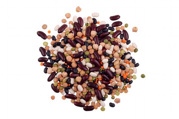 Handful of the various bean