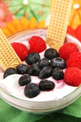 selbstgemachter Beerenjoghurt