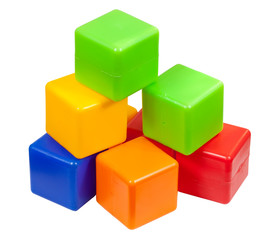 toy blocks on white