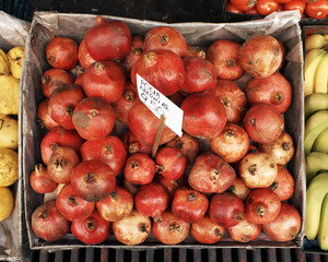 pomegranate closeup, background