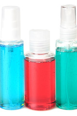 Fototapeta na wymiar liquid soap, gel, shampoo, oil