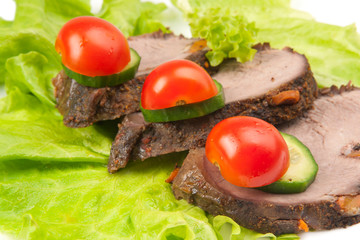 three peaces of meat