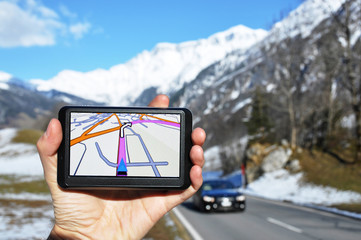 Satellite navigation system in the hand