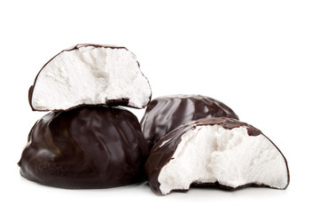 souffle in a dark chocolate