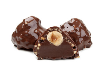 chocolate candy with nuts