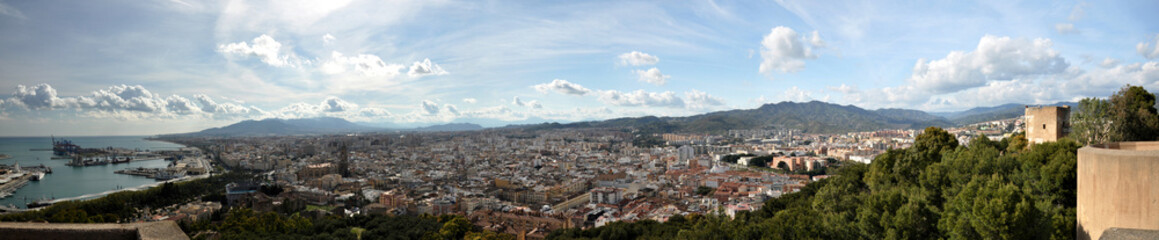 Fototapeta na wymiar Panoramiczny widok z Malaga