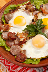 sausage and eggs for breakfast