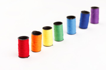 bobbins of lurex thread