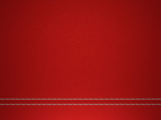 Red stitched leather background