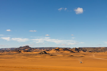 Fototapeta na wymiar Akakus (Acacus) Góry, Sahara, Libii i Wschód