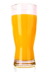 Orange juice isolated on white