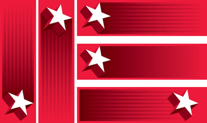 Star banner set.