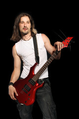 young musician, a guitarist