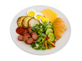Breakfast in a plate