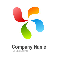 speech bubble logo (red,green,blue,orange)