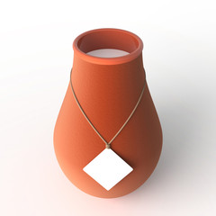 Milk in a jug from clay