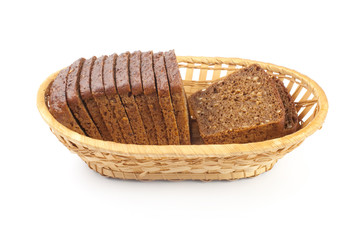 Wicker basket and bread
