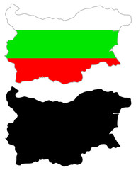 Bulgaria map flag