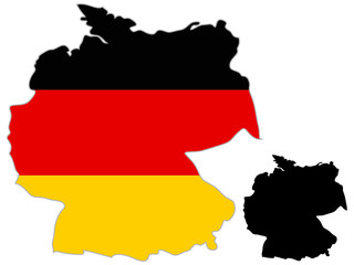 Germany map flag