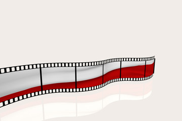 Farbfilm - Fahne  Polen