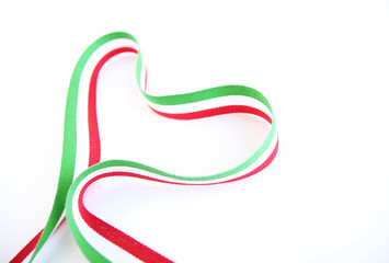 cuore italiano tricolore