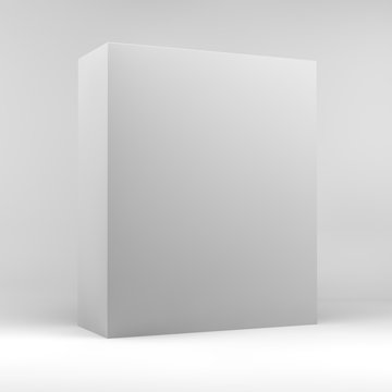 Blank product box white background
