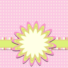 Naklejka premium Template cards for the girl, vector, eps10