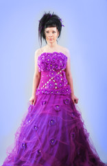 Young bride in studio shooting