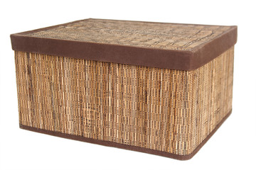brown decorative box for interior isolated