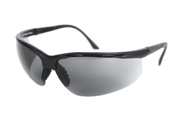black sport sunglasses isolated