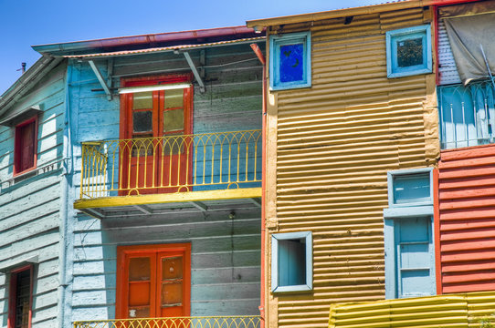 Colorful houses at Caminito street in La Boca, Buenos Aires