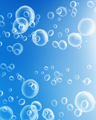 Rising air bubbles