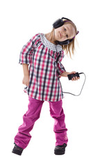 The girl with headphones