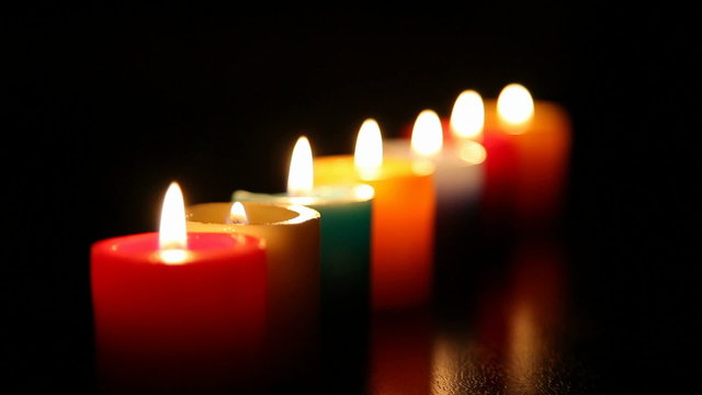 candles burning for love